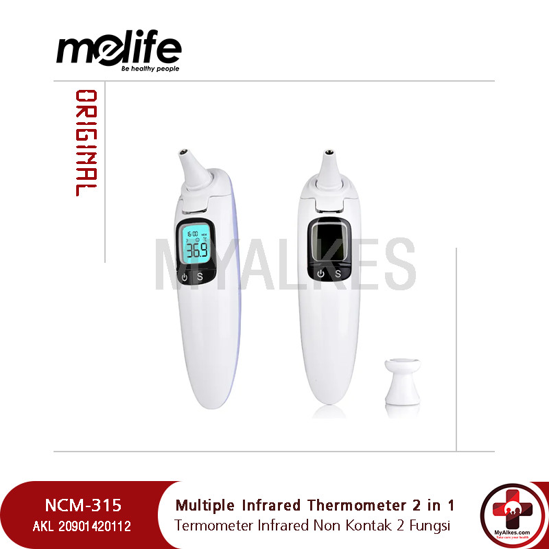 Termometer Digital Infrared 2 in 1 (Telinga dan Dahi) Melife NCM-315