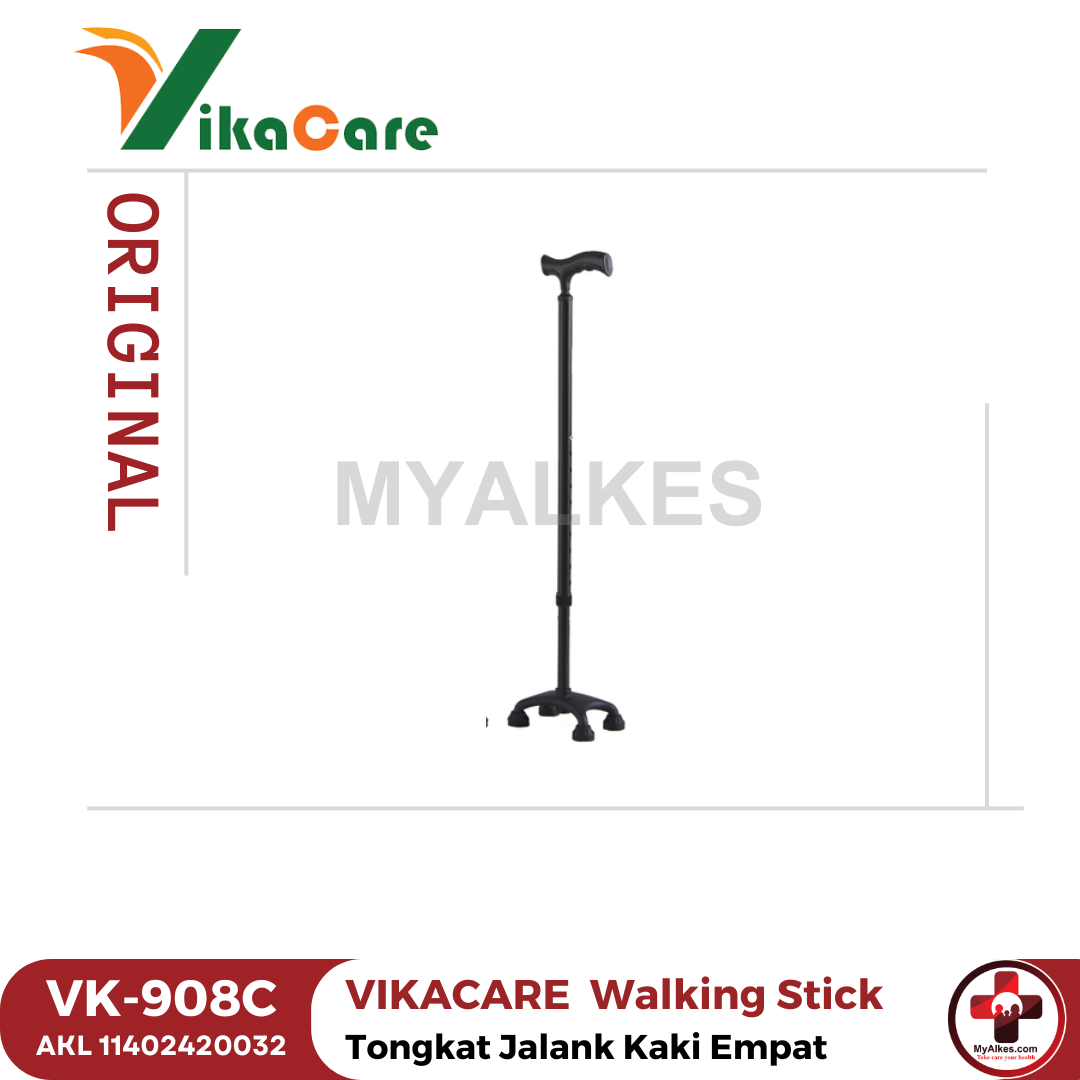 VIKACARE Tongkat kaki empat / Walking Stick - VK-908