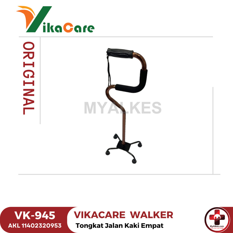 VIKACARE Tongkat Jalan Kaki Empat / WALKER - VK-945