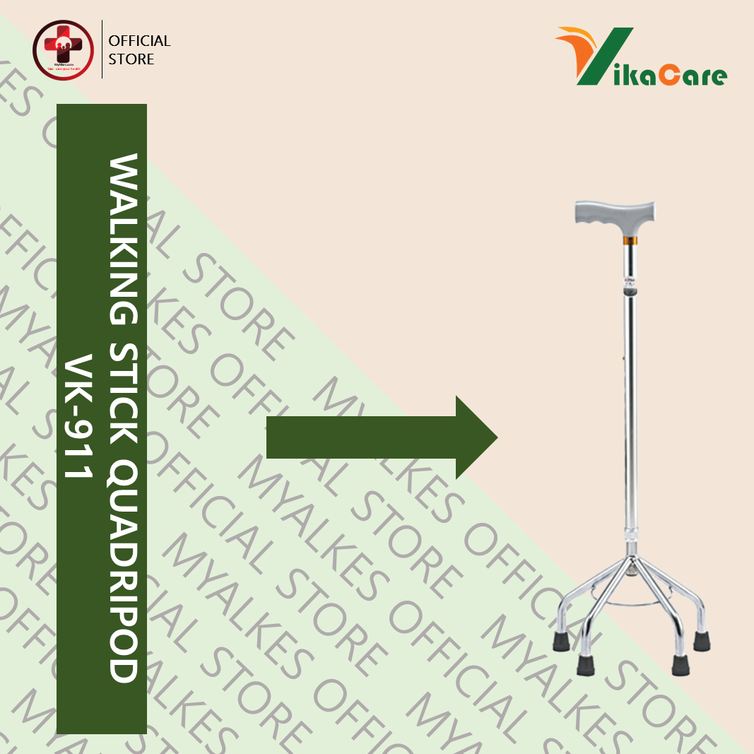 Tongkat Kaki Empat / Walking Stick Tripod Vikacare VK-911