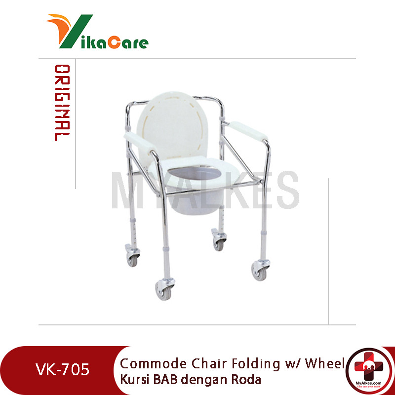 Commode Chair Folding pakai roda VK-705
