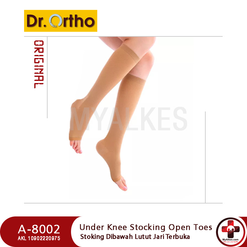Stoking Kesehatan Dr Ortho A-8002 Under Knee Stocking Open Toes