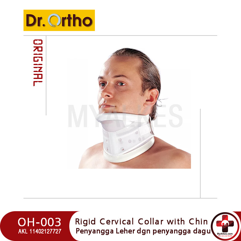 Penyangga Leher dgn Sabuk / Cervical Collar Rigid with Chin Dr Ortho OH-003
