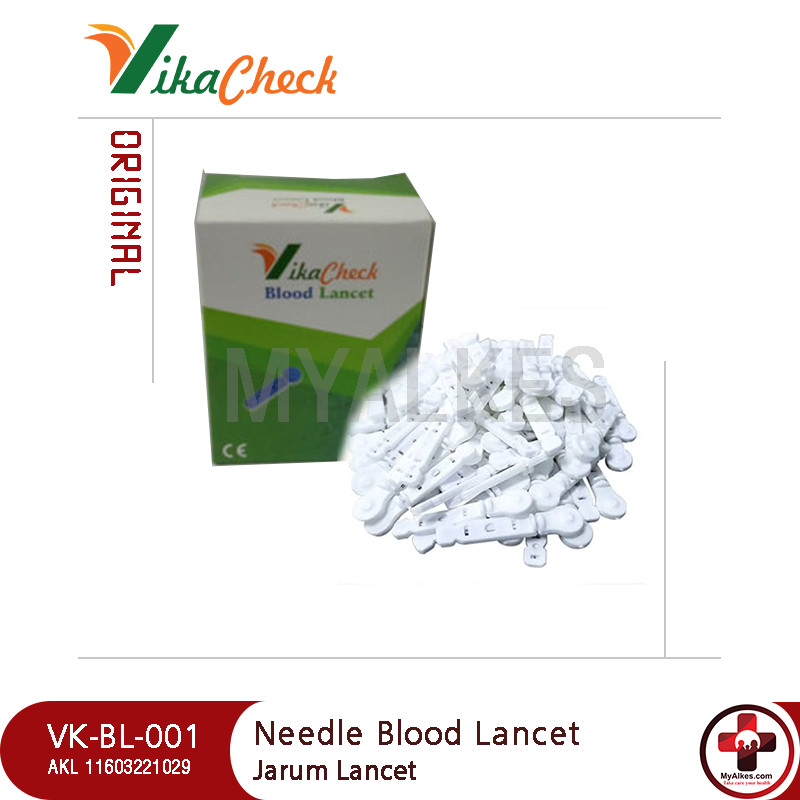 Lancet Blood Needle - Jarum 28 G - Vikacheck ( isi 100 )