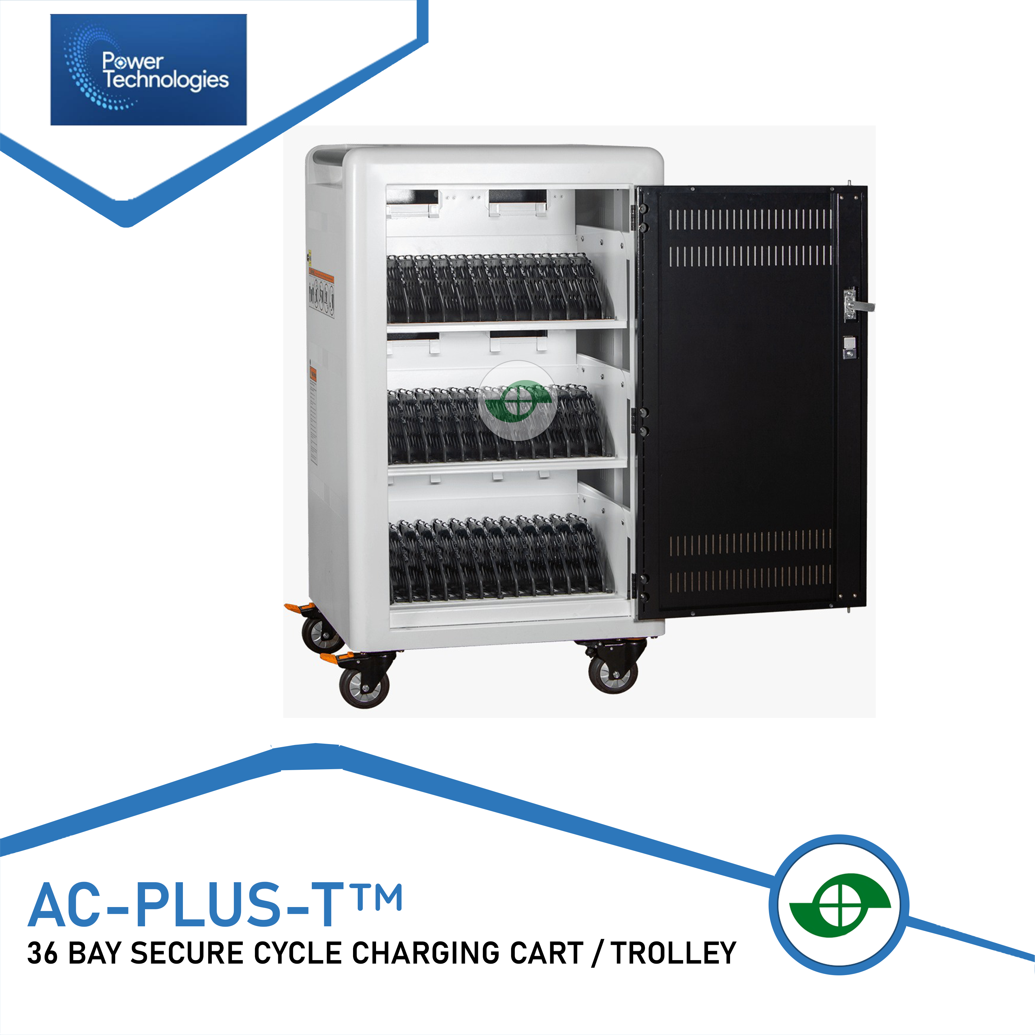 CNC-18 18 Bay UV-C Sanitizing & Charging Cabinet - 220V EU
